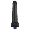 10.5 REAL SOFTEE Rechargeable TPE Vibrating Dildo(Black)
